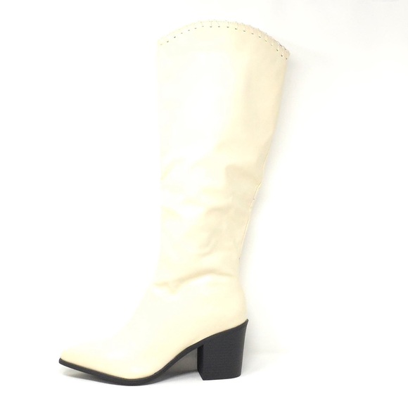 Journee Collection Daria Boots Bone Knee High Comfort Foam Size 9M - Picture 6 of 11